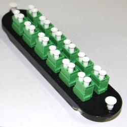 24 Fiber Singlemode Green LC/APC CCH Equivelent Adapter Panel 