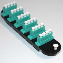 24 Fiber OM3 OM4  Multimode Aqua LC/PC CCH Equivelent Adapter Panel 