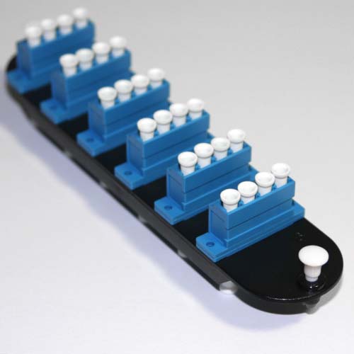24 Fiber Singlemode Blue LC/UPC CCH Equivelent Adapter Panel 