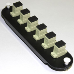 6 Fiber Multimode Beige SC/PC CCH Equivelent Adapter Panel 