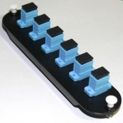 6 Fiber Singlemode Blue SC/UPC CCH Equivelent Adapter Panel 