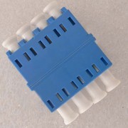 LC/UPC Adapter Singlemode Quad Blue No Flange