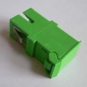SC/APC Adapter Singlemode Simplex Green Shutter No Flange