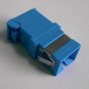 SC/UPC Adapter Singlemode Simplex Blue Shutter No Flange