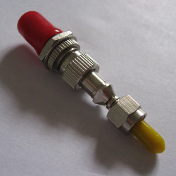 SMA Male to ST Female Hybrid Adapter 9/125 OS2 Singlemode Simplex SMA Male to ST Female Hybrid Adapter 9/125 OS2 Singlemode Simplex