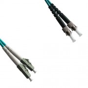 LC to ST Armored Duplex Patch Cord 50/125 OM3 Multimode