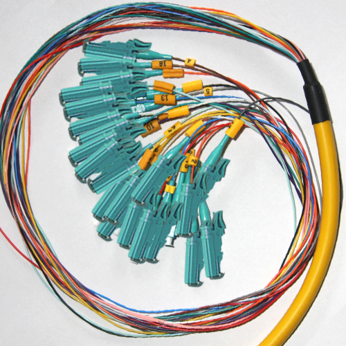 24 Fiber E2000 Bunch Fanout Pigtails 9/125 OS2 Singlemode