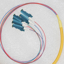 6 Fiber E2000 Bunch Fanout Pigtails 9/125 OS2 Singlemode