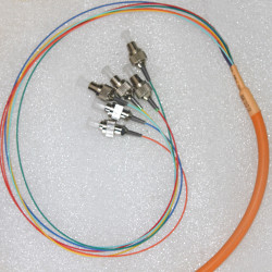 6 Fiber FC Bunch Fanout Pigtails 50/125 OM2 Multimode