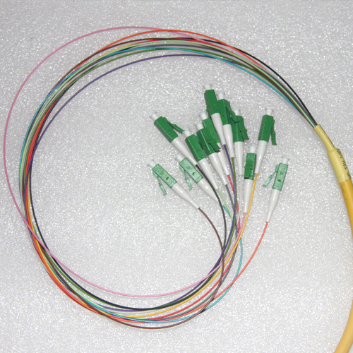 12 Fiber LC/APC Bunch Fanout Pigtails 9/125 OS2 Singlemode