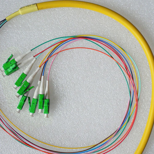 8 Fiber LC/APC Bunch Fanout Pigtails 9/125 OS2 Singlemode