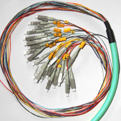 24 Fiber LC Bunch Fanout Pigtails 50/125 OM3 Multimode 24 Fiber LC Bunch Fanout Pigtails 50/125 OM3 Multimode