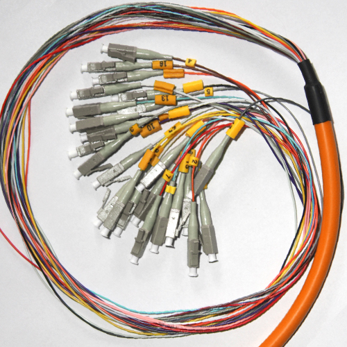 24 Fiber LC Bunch Fanout Pigtails 50/125 OM2 Multimode 24 Fiber LC Bunch Fanout Pigtails 50/125 OM2 Multimode