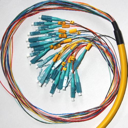 24 Fiber LC Bunch Fanout Pigtails 9/125 OS2 Singlemode 24 Fiber LC Bunch Fanout Pigtails 9/125 OS2 Singlemode