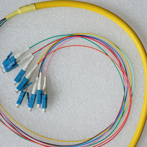 8 Fiber LC Bunch Fanout Pigtails 9/125 OS2 Singlemode