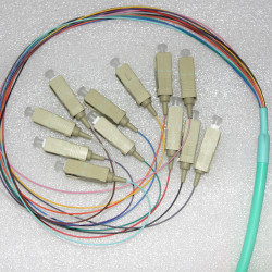 12 Fiber SC Bunch Fanout Pigtails 50/125 OM3 Multimode