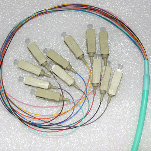 12 Fiber SC Bunch Fanout Pigtails 50/125 OM3 Multimode 12 Fiber SC Bunch Fanout Pigtails 50/125 OM3 Multimode