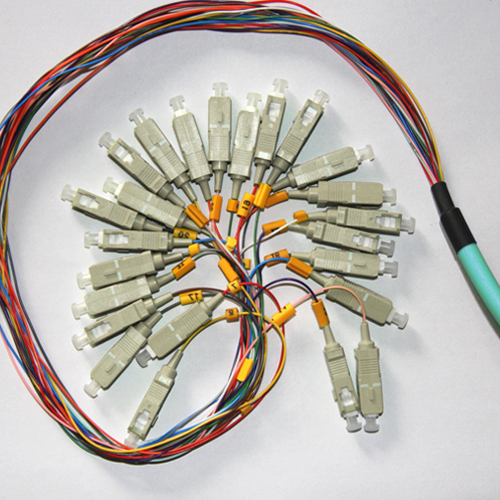 24 Fiber SC Bunch Fanout Pigtails 50/125 OM4 Multimode 24 Fiber SC Bunch Fanout Pigtails 50/125 OM4 Multimode