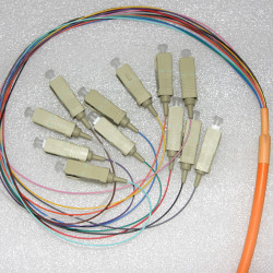 12 Fiber SC Bunch Fanout Pigtails 50/125 OM2 Multimode