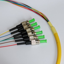 6 Fiber ST/APC Bunch Fanout Pigtails 9/125 OS2 Singlemode 6 Fiber ST/APC Bunch Fanout Pigtails 9/125 OS2 Singlemode