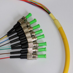 8 Fiber ST/APC Bunch Fanout Pigtails 9/125 OS2 Singlemode 8 Fiber ST/APC Bunch Fanout Pigtails 9/125 OS2 Singlemode