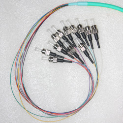 12 Fiber ST Bunch Fanout Pigtails 50/125 OM3 Multimode