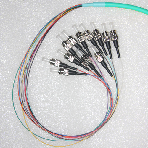 12 Fiber ST Bunch Fanout Pigtails 50/125 OM4 Multimode 12 Fiber ST Bunch Fanout Pigtails 50/125 OM4 Multimode
