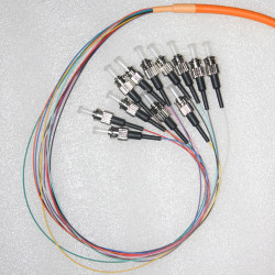 12 Fiber ST Bunch Fanout Pigtails 50/125 OM2 Multimode