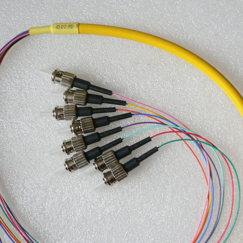 8 Fiber ST Bunch Fanout Pigtails 9/125 OS2 Singlemode 8 Fiber ST Bunch Fanout Pigtails 9/125 OS2 Singlemode