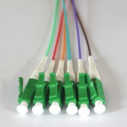 6 Fiber LC/APC Color Coded Pigtails 9/125 OS2 Singlemode
