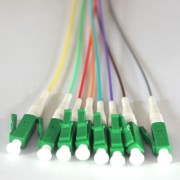8 Fiber LC/APC Color Coded Pigtails 9/125 OS2 Singlemode