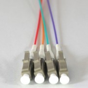 4 Fiber LC Color Coded Pigtails 50/125 OM2 Multimode