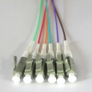 6 Fiber LC Color Coded Pigtails 50/125 OM2 Multimode