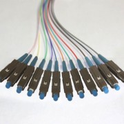 12 Fiber MU Color Coded Pigtails 50/125 OM2 Multimode