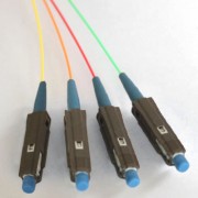 4 Fiber MU Color Coded Pigtails 50/125 OM2 Multimode