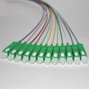 12 Fiber SC/APC Color Coded Pigtails 9/125 OS2 Singlemode