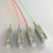 4 Fiber SC Color Coded Pigtails 50/125 OM2 Multimode