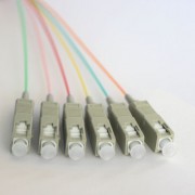 6 Fiber SC Color Coded Pigtails 50/125 OM2 Multimode