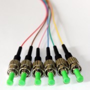 6 Fiber ST/APC Color Coded Pigtails 9/125 OS2 Singlemode