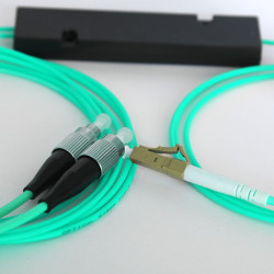 1X2 LC to FC FBT Splitter 50/125 OM3 Multimode 1X2 LC to FC FBT Splitter 50/125 OM3 Multimode