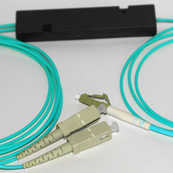 1X2 LC to SC FBT Splitter 50/125 OM3 Multimode