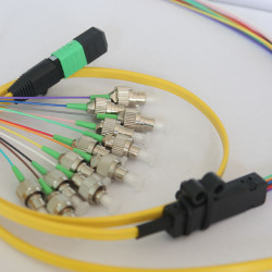 12F MPO/APC Female to FC/APC 9/125 OS2 Singlemode Patch Cord 12F MPO/APC Female to FC/APC 9/125 OS2 Singlemode Patch Cord