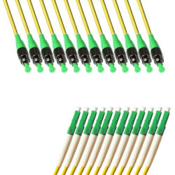 12 Fiber FC/APC LC/APC 9/125 OS2 Singlemode Patch Cord 0.9 2.0