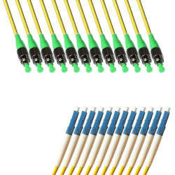 12 Fiber FC/APC LC/UPC 9/125 OS2 Singlemode Patch Cord 0.9 2.0