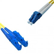E2000 to LC 9/125 OS2 Singlemode Duplex Patch Cord Jumper