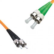 ST to ST/APC 62.5/125 OM1 Multimode Duplex Patch Cord Jumper