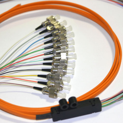 12 Fiber FC Ribbon Fanout Pigtails 62.5/125 OM1 Multimode