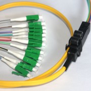12 Fiber LC/APC Ribbon Fanout Pigtails 9/125 OS2 Singlemode