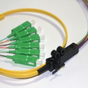 6 Fiber SC/APC Ribbon Fanout Pigtails 9/125 OS2 Singlemode