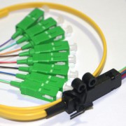 8 Fiber SC/APC Ribbon Fanout Pigtails 9/125 OS2 Singlemode